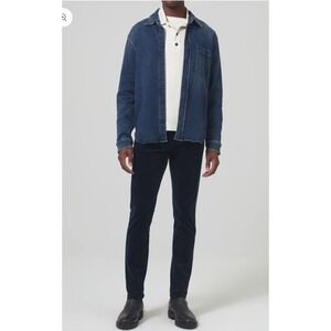 Citizens of Humanity Mens Velvet Pants Size 31 London Tapered Slim Fit Navy Dark